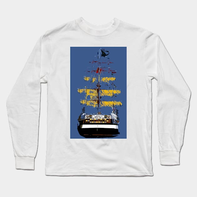 The ship Jose Gasparilla Long Sleeve T-Shirt by dltphoto